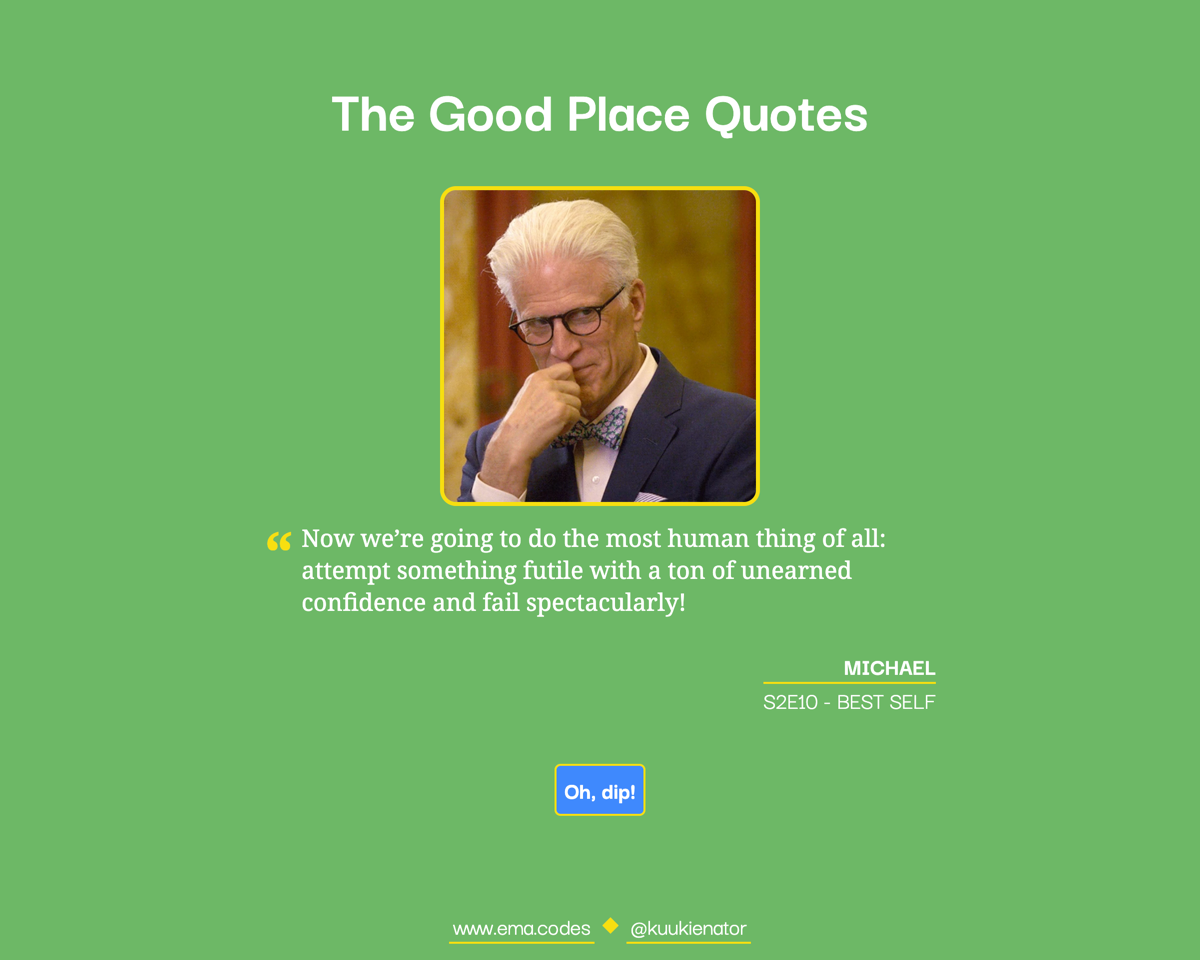 Good place quotes app screenshot